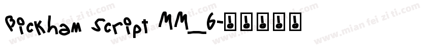 Bickham Script MM_6字体转换